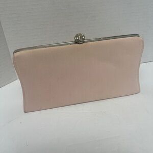 Chic Blush Clutch with Silver Accents